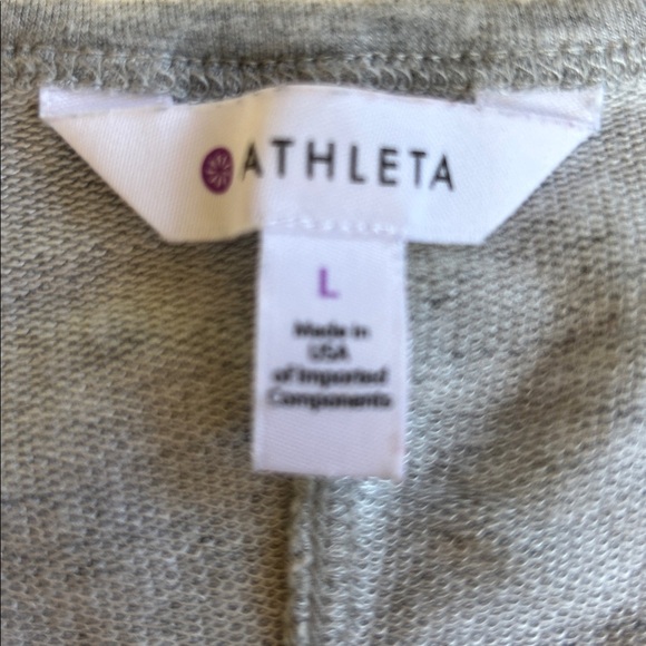 Athleta Gray Modal Crossover Sweatshirt Open Back Dress Size Large - Picture 5 of 5